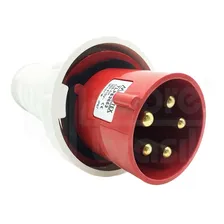 Plug Macho 63a 3p+n+e+ H Vermelho Metaltex Foto mini 1