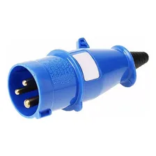 Plug Macho Industrial 2p+t 16a Newkon Azul N-3076 Steck Foto mini 1