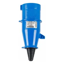 Plug Macho Industrial 2p+t 16a Newkon Azul N3076 Steck Foto mini 2