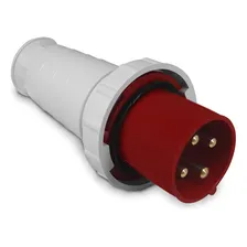 Plug Macho Industrial 3p + T 63a 6h 380v Plugue Vermelho Foto  mini 1