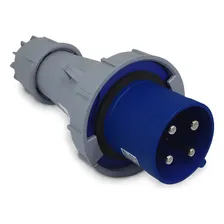 Plug Macho Industrial 3p + T 63a 9h 220v Plugue Azul Foto mini 1