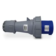 Plug Macho Industrial 3p + T 63a 9h 220v Plugue Azul Foto mini 3