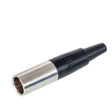 Plug Mini Xlr Macho 3 Pinos Profissional Foto  mini 1