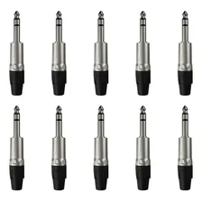 Plug P10 Stereo Wireconex WC 1123 10 unidades cor preto Foto  mini 1