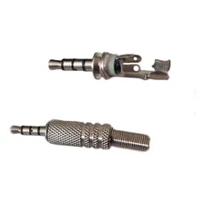 Plug P2 4 Polos Metal ( P3 ) Vias P/fones Mic Audio Video Foto mini 1