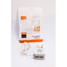 Plug Parede Tomada Carregador Adaptador Usb Bateria Celular Cor Branco Foto mini 4