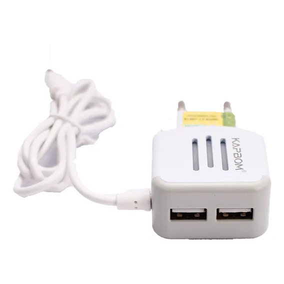 Plug Parede Tomada Carregador Adaptador Usb Bateria Celular Cor Branco Foto 1
