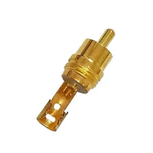 Plug Rca Macho 6mm - Dourado Vermelho Foto mini 3