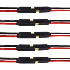 Plug Tomada Conector Soquete 2 Vias Fio 4mm Com 5 Unidades Foto mini 1