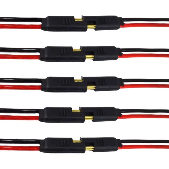 Plug Tomada Conector Soquete 2 Vias Fio 4mm Com 5 Unidades Foto 1