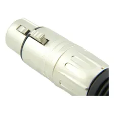 Plug Xlr Femea De Linha Santo Angelo L3fnn01 Kit C/6 Cor Prateado Foto mini 4