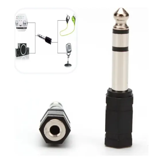 Plugue Adaptador P2 X P10 Conector Fone Caixa Acústica Som Foto 1