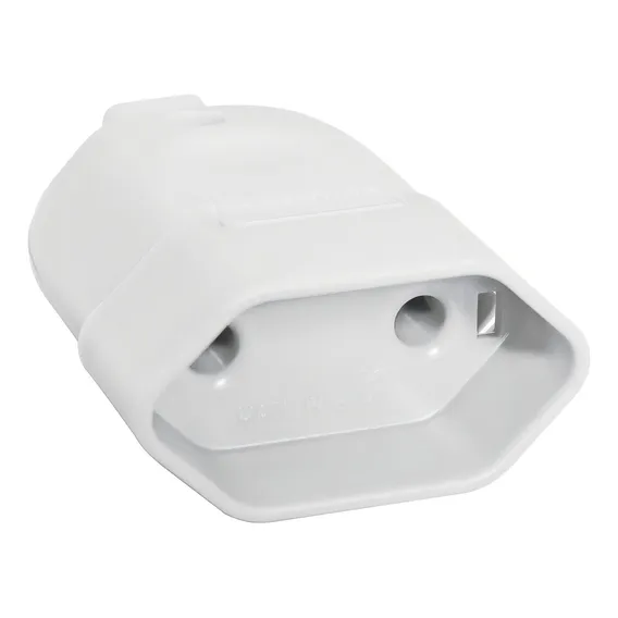 Plugue Fêmea 2p 10a 250v Branco - Tramontina Foto 1