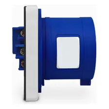 Plugue Industrial Embutir 3p+t 9h - 220vca - 32a Azul Foto mini 3