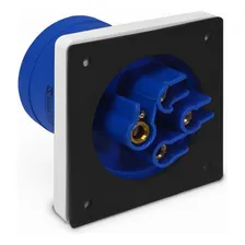 Plugue Industrial Embutir 3p+t 9h - 220vca - 32a Azul Foto mini 4