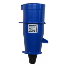 Plugue Macho Industrial 3p+t 32a 9h 200-250v Azul N4279 Steck Foto mini 2