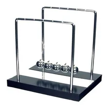 Pêndulo De Newton Luxo 14cm Base Madeira Decoração Cor Preto Foto mini 1