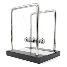 Pêndulo De Newton Luxo 14cm Base Madeira Decoração Cor Preto Foto mini 3