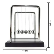 Pêndulo De Newton Luxo 14cm Base Madeira Decoração Cor Preto Foto mini 4