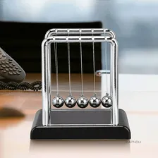 Pêndulo De Newton Luxo Tam Pequeno Decoração Escritório Mesa Foto mini 3