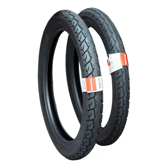 Pneu 90/90-18 + 80/100-18 Titan Cg Ybr Matrix Levorin Foto 1