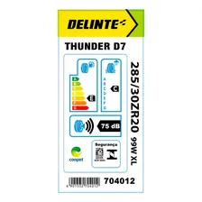 Pneu Aro 20 Delinte 285/30zr20 D7 Thunder Bmw Porsche Audi Foto mini 3