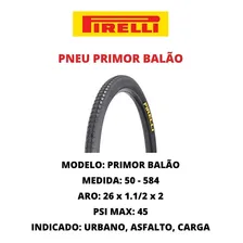 Pneu Aro 26x1 1/2x2 Pirelli Primor Bike Passeio Barra Forte Cor Preto Foto mini 4