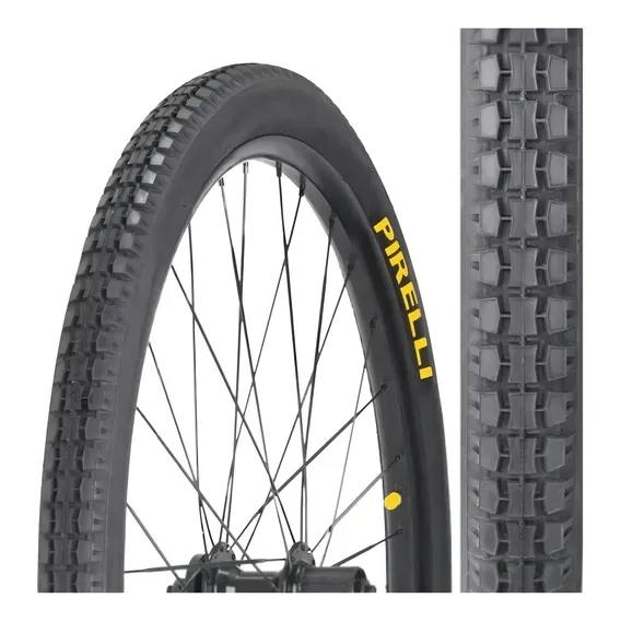 Pneu Aro 26x1 1/2x2 Pirelli Primor Bike Passeio Barra Forte Cor Preto Foto 1