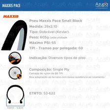 Pneu Aro 29 Bike Maxxis Pace 29 Small Block Dobrável Foto mini 3