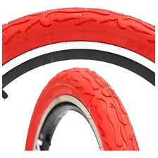 Pneu Bicicleta Bmx Cross Flame Slick Aro 20 - Colorido Cor Vermelho Foto mini 1