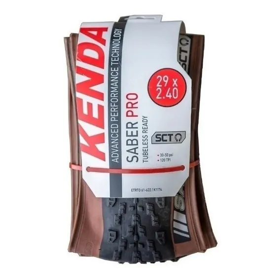 Pneu Bike Kenda Saber Pro Sct Aro 29 Kevlar Faixa Bege Foto 1