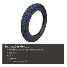 Pneu Biz Traseiro 80/100-14 Traseiro Biz 100/ Biz 125 Pop Foto mini 4