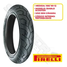 Pneu Diant 100/90-12 Yamaha Fluo 125 Diablo Scooter Pirelli Foto mini 2