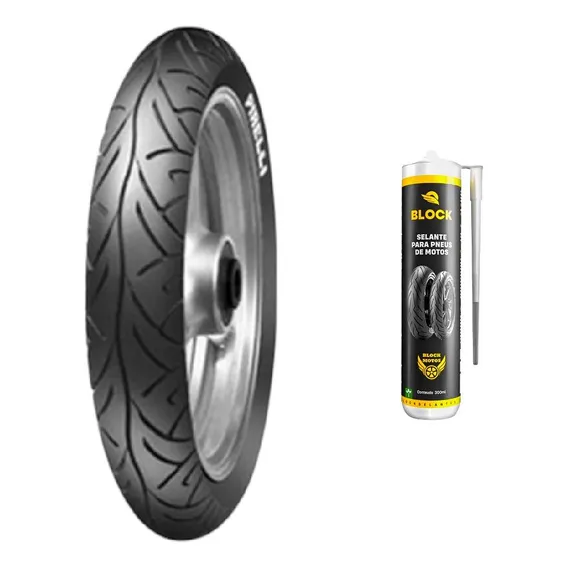 Pneu Fazer 250 100/80-17 Sport Demon Pirelli + Selante Foto 1