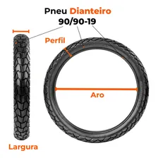 Pneu Maggion Viper 90/90x19 Nxr 125 150 160 Bros Foto mini 4