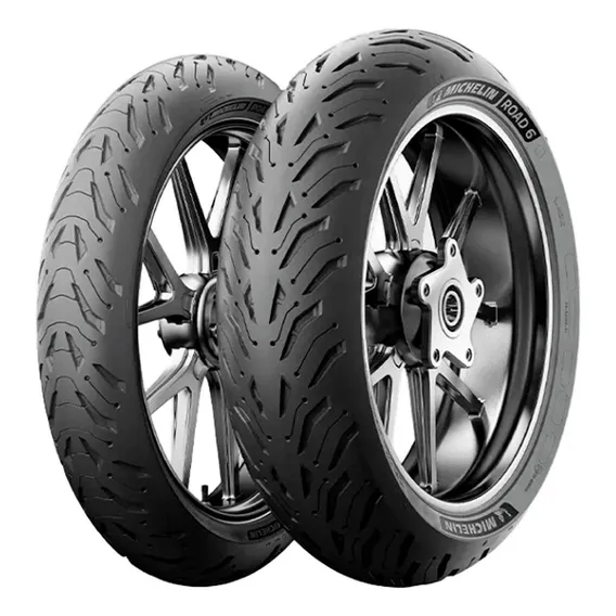Pneu Michelin 120/70 Zr17 + 180/55 Zr17 73w Road 6 Foto 1