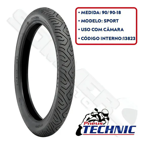 Pneu Moto Aro 18 90/90-18 57p Traseiro Sport Technic Foto 1