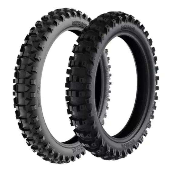 Pneu Moto Rinaldi 110/100-18 + 80/100-21 Rmx 35 Off Road Foto 1