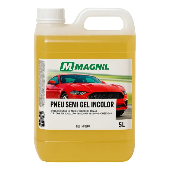 Pneu Pretinho Gel Limpa Pneu Concentrado Baba De Camelo 5 Litros - Magnil Foto 1