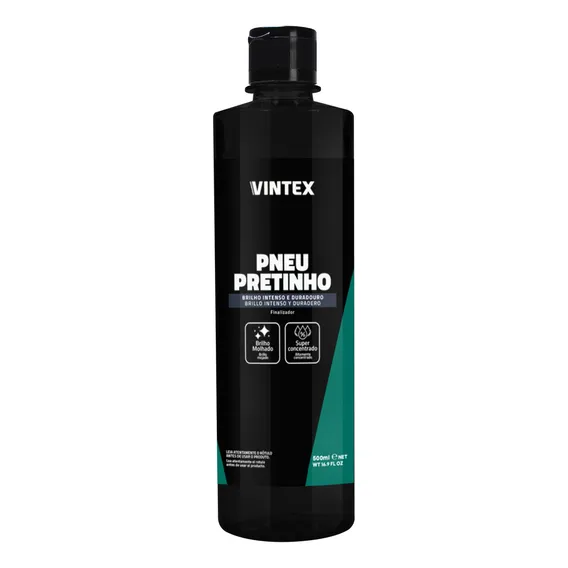 Pneu Pretinho Vonixx Brilha Pneus Carro Moto Vintex 500ml Foto 1
