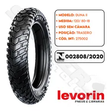 Pneu Traseiro 120/80-18 Levorin Duna 2 Xr Tornado Foto mini  2