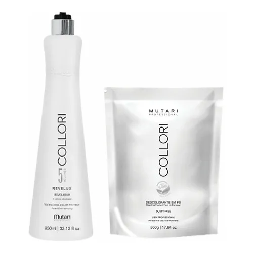 Pó Descolorante Mutari Collori Descolorante Capilar + OX Revelux Oxidante 5v - Mutari Collori Prof 950ml Foto 1