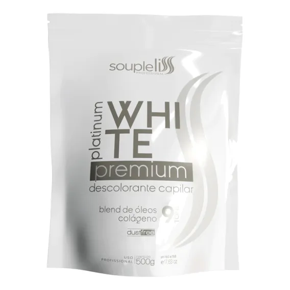 Pó Descolorante Platinum White branco 500gr Soupleliss Tom White Branco Foto 1