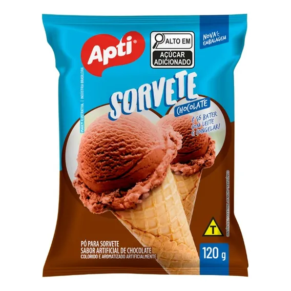 Pó Para Preparo De Sorvete Apti Chocolate 120g Foto 1