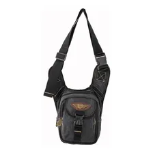 Pochete Cartucheira Unissex Bolsa De Perna Moto Festa Rave Cor Preto-preto Foto  mini 1