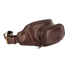 Pochete Masculina De Couro Legítimo Igor Cor Café Desenho Do Tecido Pochete Masculina De Couro Igor - Preta Foto mini 2
