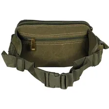 Pochete Masculina Reforçada Em Lona Vários Bolsos Verde Foto mini 3