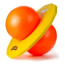 Pogobol Amarelo E Laranja Pula Pula Estrela Forma Redonda Foto mini 1
