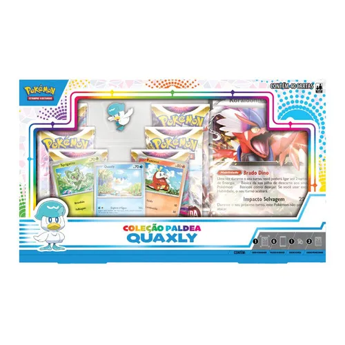 Pokémon Cartas Box Coleção Paldea Quaxly - Copag Foto 1