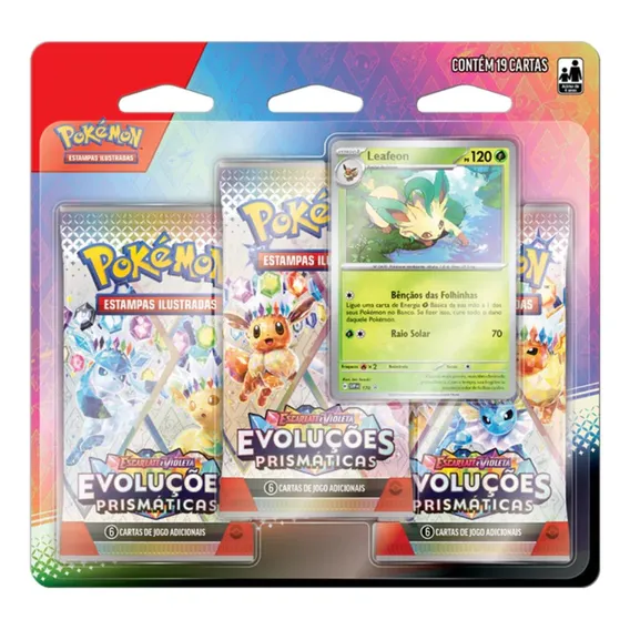 Pokémon Tcg Blister Triplo Evoluções Prismaticas Foto 1